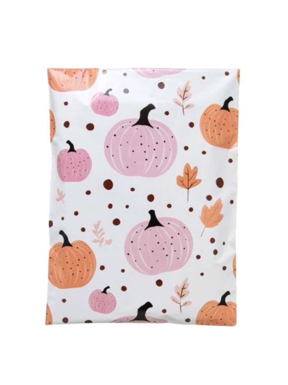 15 - 10x13 Decorative Pink & Orange Pumpkin Mailer - Seasonal Shipping Supplies